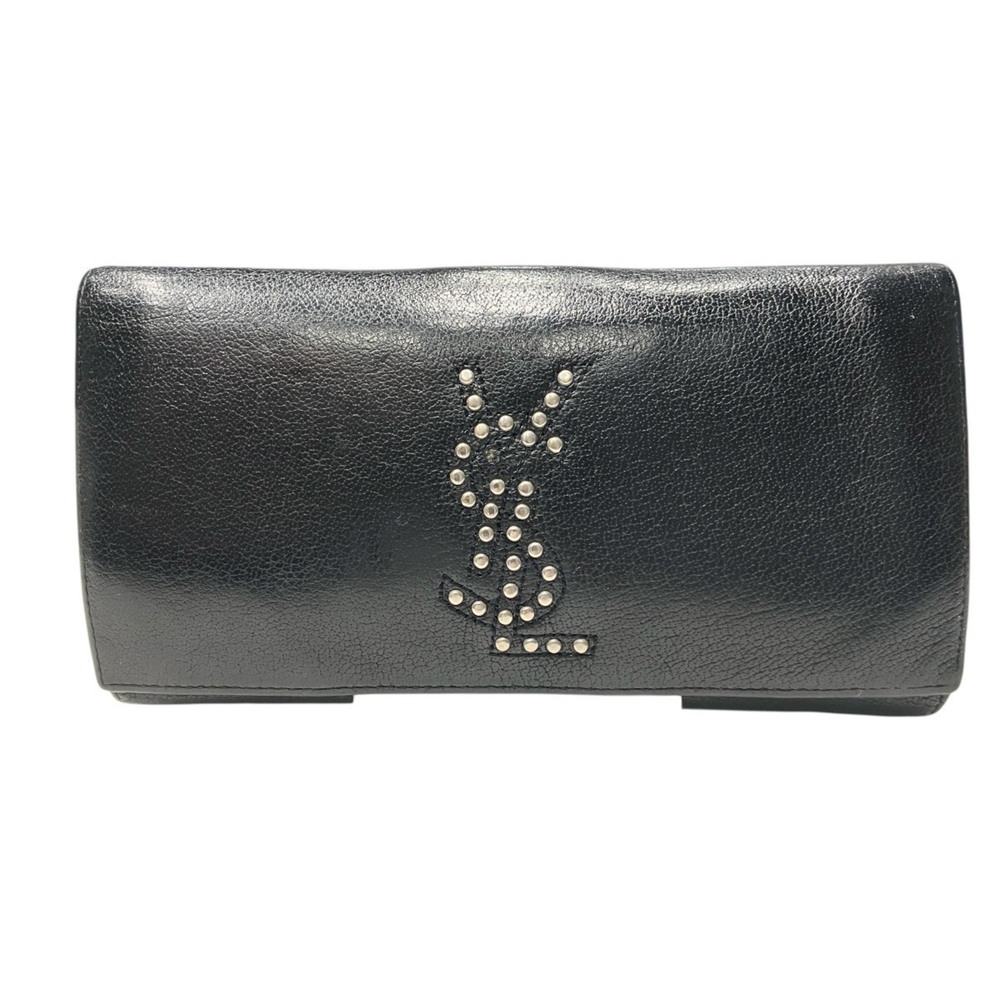 Yves Saint Laurent leather long wallet 132855